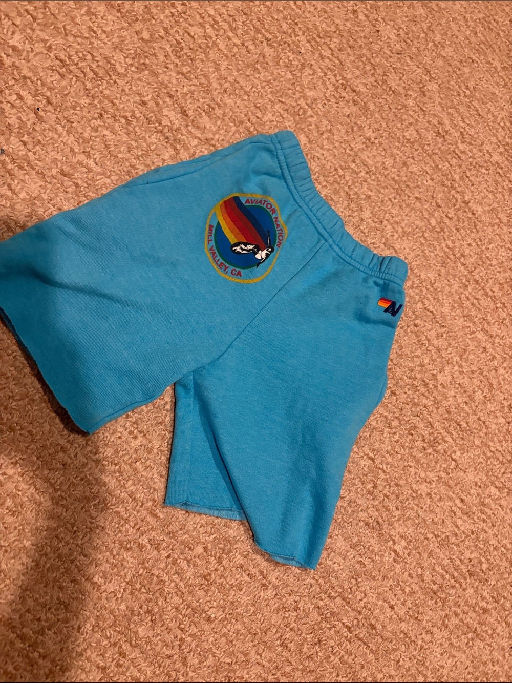 Kids Blue Graphic Shorts
